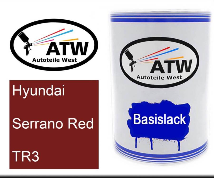 Hyundai, Serrano Red, TR3: 500ml Lackdose, von ATW Autoteile West.